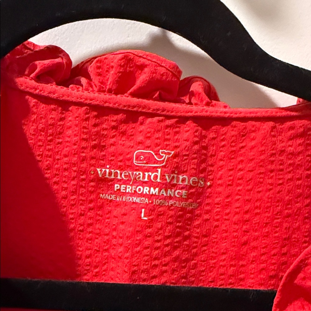 Vineyard Vines Scarlet Ruffle Top - Picture 4 of 5